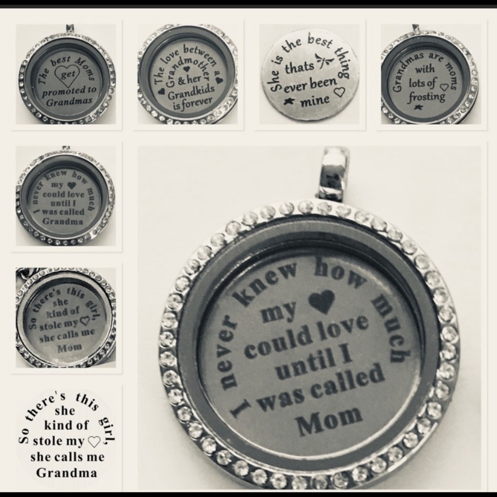 Floating Locket ready to give w/charms/birthstones